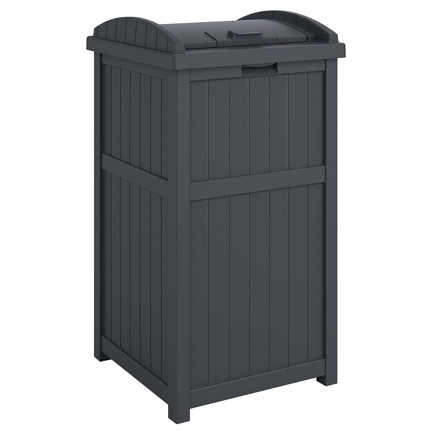 Suncast 2 Pack Trash Hideaway Refuse Container, Stylish Resin Outdoor Garbage Bin with Latching Lid, 30 to 33 Gallon Capacity, Cyberspace Suncast 2 Pack Trash Hideaway Refuse Container, Stylish Resin Outdoor Garbage Bin with Latching Lid, 30 to 33 Gallon Capacity, Cyberspace - Image 2