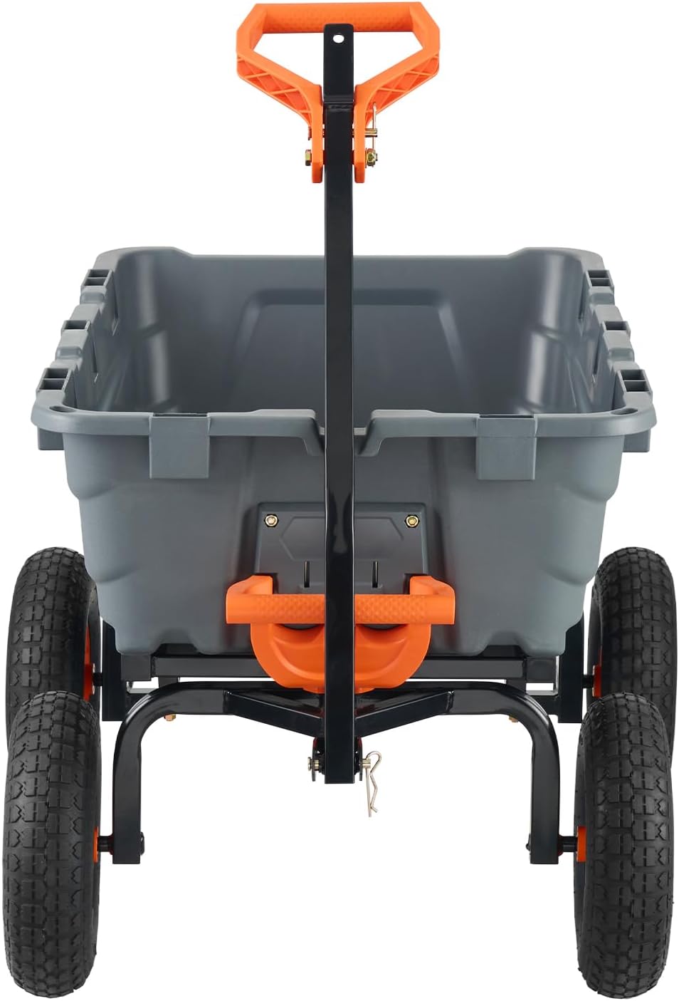 VEVOR Heavy Duty 1200lbs 7 Cu.Ft Wheelbarrow Garden Dump Cart Wagon | 2-in-1 Convertible Handle to Trailer For ATV Mower Tractor, 13in All Terrain Wheels VEVOR Heavy Duty 1200lbs 7 Cu.Ft Wheelbarrow Garden Dump Cart Wagon | 2-in-1 Convertible Handle to Trailer For ATV Mower Tractor, 13in All Terrain Wheels - Image 9