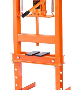 VEVOR Hydraulic 6 Ton H-Frame Garage Floor Adjustable Shop Press with Plates, 6T, Orange