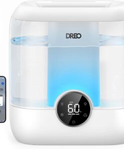 DREO 6L Smart Humidifiers for Bedroom, Large Room, 60H Runtime, Quiet 28dB | Top Fill Supersized Cool Mist Humidifier for Plants, Indoor, Home, Night Light, App/Touch/Voice Control, White