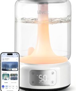 Levoit Humidifiers for Bedroom Large Room, 6.2L Dishwasher Safe, Smart App | Top Fill Cool Mist Humidifier for Baby & Plants, Easy to Clean, Quiet 26dB, 62H Runtime, Essential Oil, NeoClassic 650S