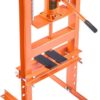 VEVOR Hydraulic 6 Ton H-Frame Garage Floor Adjustable Shop Press with Plates, 6T, Orange