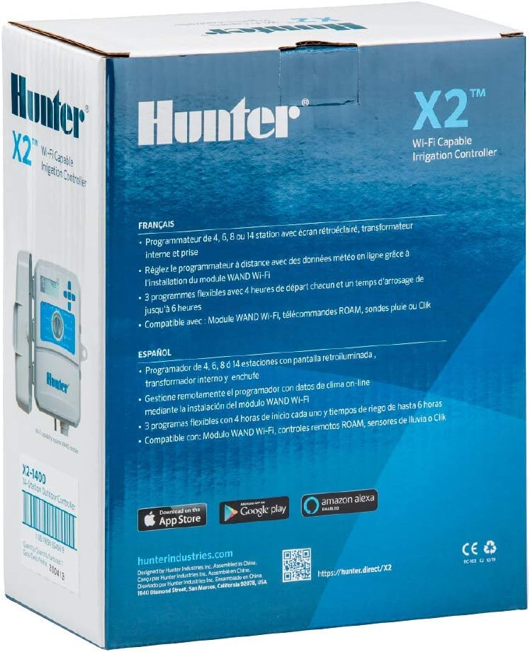 Hunter Hydrawise X2 8 Zone Sprinkler Controller, Outdoor Irrigation Timer for Lawn and Garden, Weather Based Scheduling, Cycle and Soak, Smart Controller Ready with Optional WiFi Module Hunter Hydrawise X2 8 Zone Sprinkler Controller, Outdoor Irrigation Timer for Lawn and Garden, Weather Based Scheduling, Cycle and Soak, Smart Controller Ready with Optional WiFi Module - Image 5