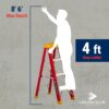 Louisville Ladder 4-Foot Fiberglass Step Ladder, 300-Pound Load Capacity, Type IA, L-3016-04