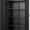 VEVOR Metal Storage Cabinet, Lockable Steel Garage Cabinet with Magnetic Doors and Adjustable Shelves, 2 Keys, 5-Tiers Tall Tool Locker for Home, Office, School, Pantry, Warehouse, Laundry, Black