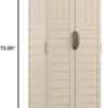 Suncast Vertical Outdoor Storage Shed with All-Weather Construction, Vanilla