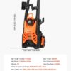 VEVOR Electric Pressure Washer, Max 4500 PSI and 3.2 GPM with Pressure Adjustment, High Power Pressure Cleaning Machine with 4 Quick Connect Nozzles, for Cars/Fences/Driveways/Patios/Home Cleaning