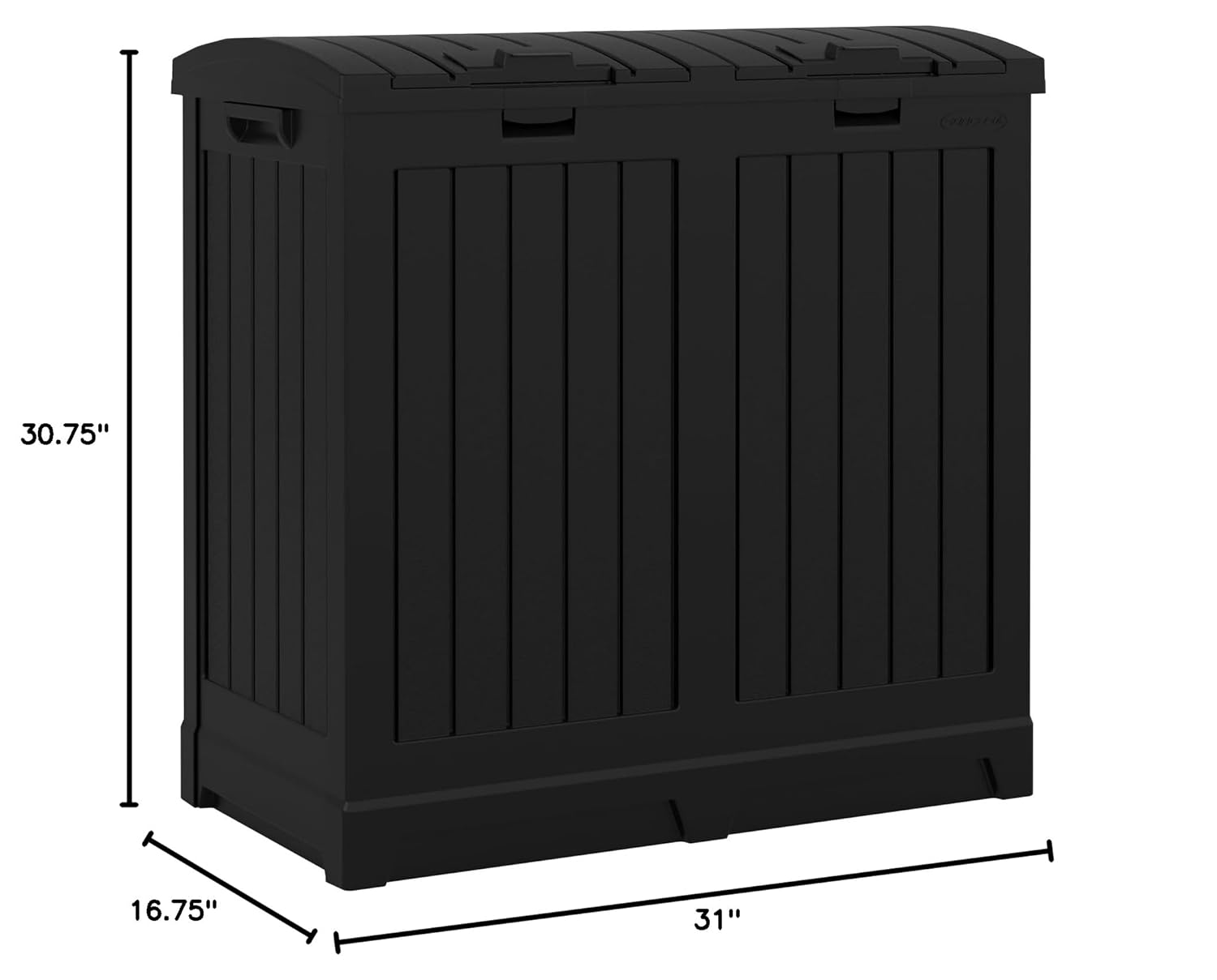 Suncast Dual Trash Hideaway Cabinet for Garbage and Recycle Bags, Discrete Outdoor Trash Cabinet with Concealed Trash Bag Holders, Holds Two 33-Gal. Bags, Made in the USA Suncast Dual Trash Hideaway Cabinet for Garbage and Recycle Bags, Discrete Outdoor Trash Cabinet with Concealed Trash Bag Holders, Holds Two 33-Gal. Bags, Made in the USA - Image 10
