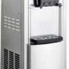 VEVOR Commercial Ice Cream Machine, 20-28L/H Yield, 2200W 3-Flavor Freestanding Soft Serve Ice Cream Maker with 2 x 6L Hoppers & Hopper Agitation, Pre-Cooling Self-Cleaning for Snack Dessert Shops