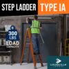Louisville Ladder 10-Foot Fiberglass Step Ladder, 300-Pound Load Capacity, Type IA, FS1510