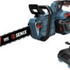 SENIX Chainsaw|60V 16" Battery Chainsaw|Brushless Electric Chainsaws|Cordless Chain Saw with 4Ah Battery & Charger|Garden Tool for Trees, Pruning, Branch Trimming, Best Gifts for Man, CSX6-M