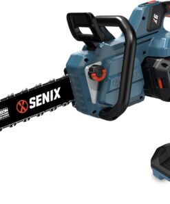 SENIX Chainsaw|60V 16" Battery Chainsaw|Brushless Electric Chainsaws|Cordless Chain Saw with 4Ah Battery & Charger|Garden Tool for Trees, Pruning, Branch Trimming, Best Gifts for Man, CSX6-M