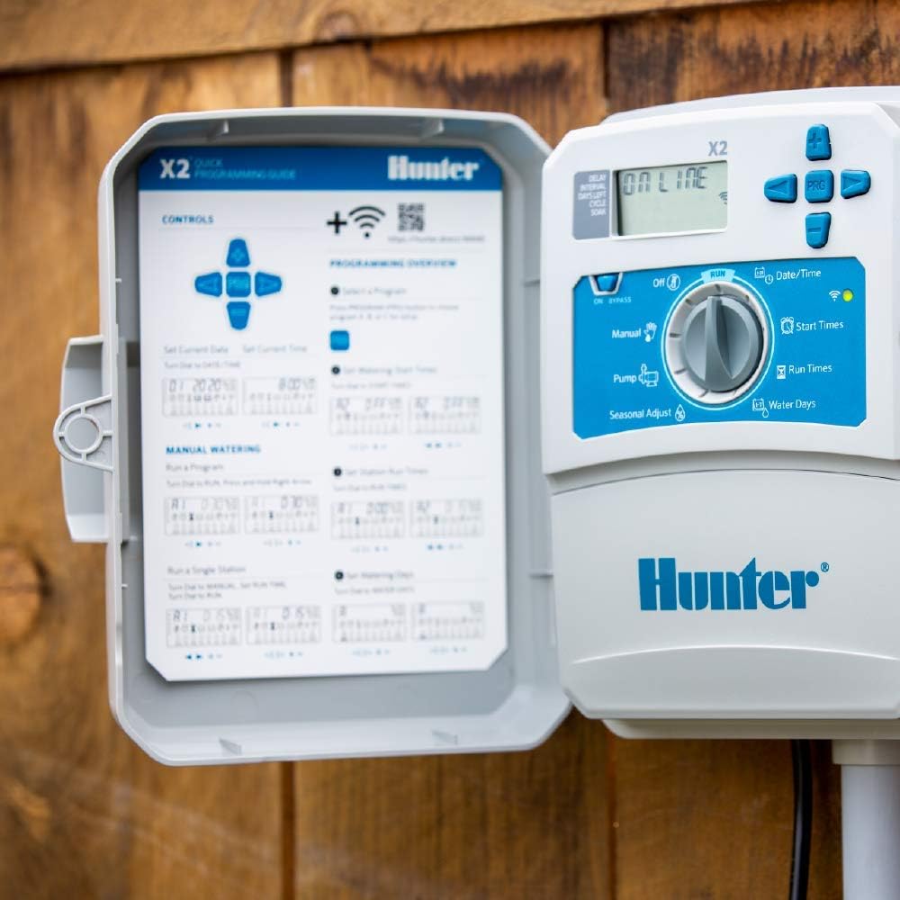 Hunter Hydrawise X2 8 Zone Sprinkler Controller, Outdoor Irrigation Timer for Lawn and Garden, Weather Based Scheduling, Cycle and Soak, Smart Controller Ready with Optional WiFi Module Hunter Hydrawise X2 8 Zone Sprinkler Controller, Outdoor Irrigation Timer for Lawn and Garden, Weather Based Scheduling, Cycle and Soak, Smart Controller Ready with Optional WiFi Module - Image 6