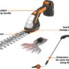 WORX 2 in 1 Cordless Hedge Trimmer, 20V 4" Grass Shear & 8" Shrub Trimmer, Weighs Only 2 lbs, Extension Pole Included, PowerShare