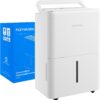 hOmeLabs Dehumidifier 1,800 Sq Ft 8 Pint (MAX 24 Pint at 95°F, 90% RH) | WIFI + Upgraded Advanced Humidity & Moisture Control, Quiet, Efficient, Auto Shut-off, Ideal for Home, Basement, Office