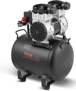 VEVOR Air Compressor, 10 Gallon Steel Tank, 2HP 5.3 CFM@90 PSI Oil Free Air Compressor & Max. 125PSI Pressure, 78dB Ultra Quiet Portable Compressor, for Auto Repair, Tire Inflation, Spray Painting