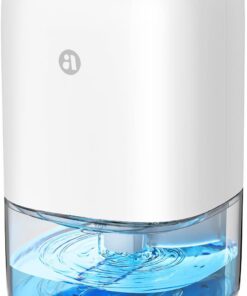 TABYIK 35 OZ Dehumidifier for Bedroom RV, Quiet with Auto Shut Off, White | 280 Sq.Ft Small Dehumidifiers for Home Bathroom Closet, 7 Color Light, 28dB Ultra Quiet, 35OZ Water Tank