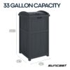 Suncast Outdoor Trash Hideaway, Resin Refuse Container w/Lid, Cyberspace, 30 Gallon Capacity - Stylish Concealed Waste Storage for Patio, Backyard, Deck or Garden, Use 30-33 Gal. Garbage Can Liners Suncast Outdoor Trash Hideaway, Resin Refuse Container w/Lid, Cyberspace, 30 Gallon Capacity - Stylish Concealed Waste Storage for Patio, Backyard, Deck or Garden, Use 30-33 Gal. Garbage Can Liners