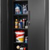 VEVOR Metal Storage Cabinet, 72.6 in Rolling Steel Garage Cabinet with 4 Adjustable Shelves, 2 Magnetic Doors & 2 Keys, 5 Tiers Lockable Tool Storage for Pantry, Warehouse, Basement, Office, Black
