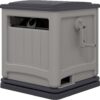 Suncast Swivel Smart Trak Hose Hideaway, 225 Foot x 5/8 Inch Garden Hose Reel with Smart Trak Guide & Swivel Base, Dove Gray/Cyberspace