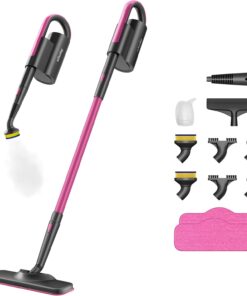 Schenley Steam Mop Cleaner with Detachable Handheld Steamer for Cleaning Hardwood, Laminate Floor, Tiles and Grout, with 14-in-1 Multi-purpose Accessories and Washable Microfiber Pads