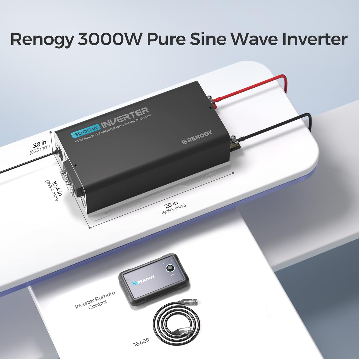 Renogy Inverter PUH, 3000W Pure Sine Wave Power Inverter with UPS Transfer Switch & Bluetooth, 12V DC to 120V AC Converter for RV, Truck, Home,Camping - 6000W Surge Power, Remote Monitoring Renogy Inverter PUH, 3000W Pure Sine Wave Power Inverter with UPS Transfer Switch & Bluetooth, 12V DC to 120V AC Converter for RV, Truck, Home,Camping - 6000W Surge Power, Remote Monitoring - Image 7