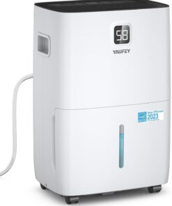 80 Pint Dehumidifier for Basement 5000 Sq. Ft. with Drain Hose, ENERGY STAR | Continuous Drain & Water Tank 1.06 Gal, Intelligent Humidity Control, Quiet Operation, Auto Shut Off, 24H Timer for Home