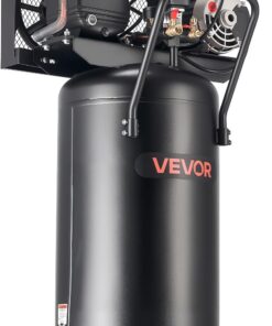 VEVOR 25-Gallon Air Compressor, 2HP 5.5 SCFM at 90PSI, Max 200PSI Pressure Oil-Lubricated Air Compressor Tank, Portable on Wheels for Auto Repair, Tire Inflation, Spray Painting, Woodwork Nailing 120V