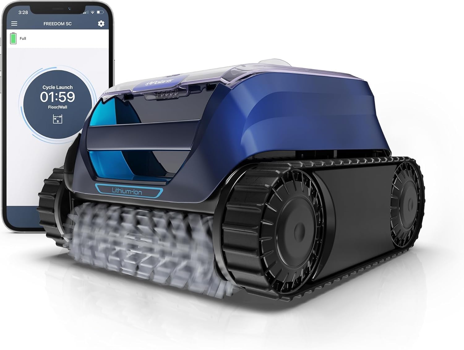 Polaris Freedom SC Cordless Robotic Pool Cleaner, WiFi Enabled, Fast Charging, Dual Modes, Cleans Floor & Walls in 2 Hrs, for In-Ground Pools up to 36ft, w/iAquaLink App & Easy Lift Removal Polaris Freedom SC Cordless Robotic Pool Cleaner, WiFi Enabled, Fast Charging, Dual Modes, Cleans Floor & Walls in 2 Hrs, for In-Ground Pools up to 36ft, w/iAquaLink App & Easy Lift Removal