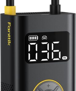 Fanttik X9 Pro Portable Tire Inflator for Compact Car, 1Min Fast Inflate Electric Bike Pump with Digital Tire Pressure Gauge, 150PSI Air Compressor for Electric Bikes, Motorcycle, Ball