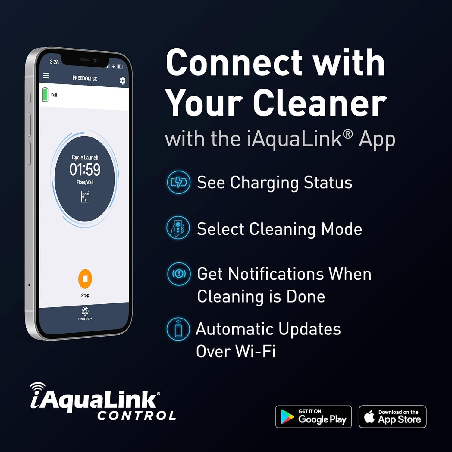 Polaris Freedom SC Cordless Robotic Pool Cleaner, WiFi Enabled, Fast Charging, Dual Modes, Cleans Floor & Walls in 2 Hrs, for In-Ground Pools up to 36ft, w/iAquaLink App & Easy Lift Removal Polaris Freedom SC Cordless Robotic Pool Cleaner, WiFi Enabled, Fast Charging, Dual Modes, Cleans Floor & Walls in 2 Hrs, for In-Ground Pools up to 36ft, w/iAquaLink App & Easy Lift Removal - Image 6