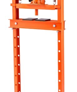 VEVOR Hydraulic Shop Press, 12 Ton/26000lbs, H-Frame, 4-Hold Adjustable Height, with Movable Plates, for Garage or Professional Users, Orange