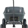 VEVOR 4 Cu.Ft. 600lbs Poly Garden Dump Cart, Heavy Duty 4 Wheel Wheelbarrow Yard Cart Dump Wagon with 10in All Terrain Wheels, Steel Frame and Quick Release System