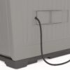 Suncast 130-Gallon Backyard Oasis Basic Unit Lockable Outdoor Storage Cabinet, Peppercorn, Made in the USA