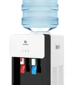 Avalon Premium Hot/Cold Top Loading Countertop Water Cooler Dispenser With Child Safety Lock. UL Listed- White