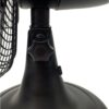Good Housekeeping 92603 All-Metal 12" Retro Desk Office Table Fan with Wide Oscillation, 3-Speed Settings & Carrying Handle, Matte Black