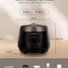 CUCKOO High Pressure Rice Cooker 6-Cup Uncooked / 12-Cup Cooked with Nonstick Inner Pot, Versatile Rice Maker with 12 Menu Options and Steam Plate, Fuzzy Logic Tech, Voice Guide, Black (CRP-P0609S)