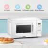 COMFEE' Countertop Microwave Oven, 0.7 Cu.Ft, 700W,Pearl White, ECO Mode | Sound On/Off, One-Touch Buttons, Child Lock, for Apartment, Dorm & Office