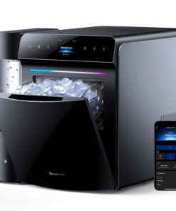 GoveeLife Smart Countertop Ice Maker 2 Pro, 3 Mins 9 Ice Cubes with 3 Sizes | 47lbs Daily, 40dB Quiet, Smart Pre-Cooling, App & Voice Control, Self-Clean, Dual Water Tanks for Home, Coffee, Party, Office