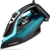 PurSteam SteamTech Elite 1750W Steam Iron, Digital Temp Control & LED Display, Ceramic Soleplate, Adjustable Steam, Self-Clean, Anti-Calc, Anti-Drip, Auto Shut-Off