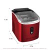 Frigidaire EFIC103 Ice Maker Machine Heavy Duty, 26lb Ice per Day, Red Stainless Steel