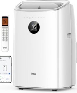 DREO Portable Air Conditioner 543S, 11,000 BTU ASHRAE (7200 BTU DOE) Smart AC Unit for Bedroom with Drainage-free Cooling, Fan&Dehumidifier 3 in 1, APP/Voice/Remote, Quiet Standing AC for Room Indoors