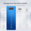 Renogy Inverter PUH, 3000W Pure Sine Wave Power Inverter with UPS Transfer Switch & Bluetooth, 12V DC to 120V AC Converter for RV, Truck, Home,Camping - 6000W Surge Power, Remote Monitoring Renogy Inverter PUH, 3000W Pure Sine Wave Power Inverter with UPS Transfer Switch & Bluetooth, 12V DC to 120V AC Converter for RV, Truck, Home,Camping - 6000W Surge Power, Remote Monitoring