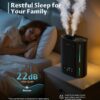 BREEZOME 6L Humidifiers for Bedroom Large Room & Essential Oil Diffuser, Ultrasonic Top Fill Cool Mist Humidifiers for Baby, Plants, Nursery Last up to 60 Hours, Smart Humidistat Control, Quiet, Black