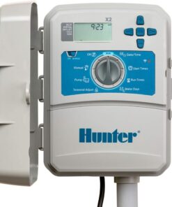 Hunter Hydrawise X2 8 Zone Sprinkler Controller, Outdoor Irrigation Timer for Lawn and Garden, Weather Based Scheduling, Cycle and Soak, Smart Controller Ready with Optional WiFi Module