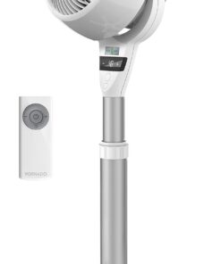 Vornado 6803DC Energy Smart Medium Pedestal Air Circulator Fan with Variable Speed Control, Ice White, CR1-0259-43