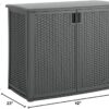Suncast Lockable Outdoor Cabinet Storage for Patio, Garden and Backyard, 97 Gal, Cool Gray Suncast Lockable Outdoor Cabinet Storage for Patio, Garden and Backyard, 97 Gal, Cool Gray