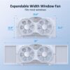 shinic Window Fan, 2026 Updated Quiet Window Exhaust Fan. Reversible Airflow, 9" Blades, Full Remote Control, 3 Functions 3 Speeds. Adjustable Width 23.8"-37", for Bathroom & Kitchen, ETL Certified shinic Window Fan, 2026 Updated Quiet Window Exhaust Fan. Reversible Airflow, 9" Blades, Full Remote Control, 3 Functions 3 Speeds. Adjustable Width 23.8"-37", for Bathroom & Kitchen, ETL Certified