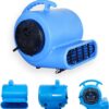 1/2hp 2800CFM Speed Air Mover Carpet Dryer Floor Fan Cooling Fan - Industrial Heavy Duty Abanico de Piso Blower Fan with High Power for Commercial and Industrial Use