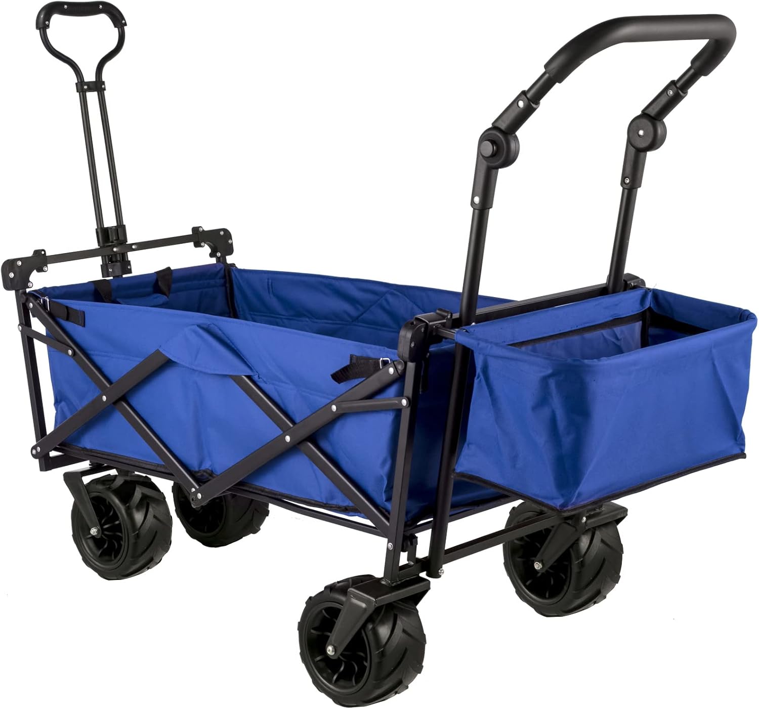 VEVOR Collapsible Wagon with Canopy, 220lbs Foldable Wagon, Beach Wagon Cart with Big Wheels and Canopy with Adjustable Push Pulling Handles VEVOR Collapsible Wagon with Canopy, 220lbs Foldable Wagon, Beach Wagon Cart with Big Wheels and Canopy with Adjustable Push Pulling Handles - Image 8